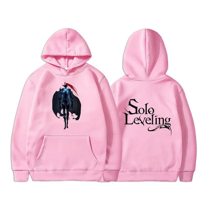 Sudadera de nivelación en solitario ? Sudadera con capucha de lana de otoño con estampado gráfico de Sung Jin-Woo. Estilo oversize, streetwear Harajuku, unisex, ideal para fans del manga y el anime.