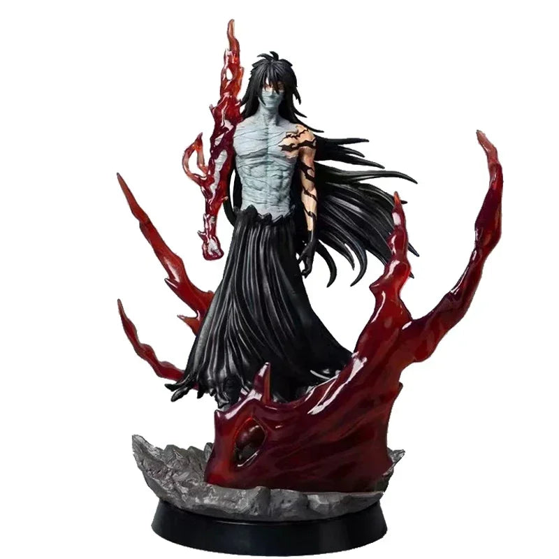 33-41cm Figurines BLEACH | Plongez dans l'univers de BLEACH avec ces figurines Collector impressionnantes représentant Ichigo Kurosaki dans ses transformations ultimes. Cette figurine détaillée capture l’intensité et la puissance du personnage