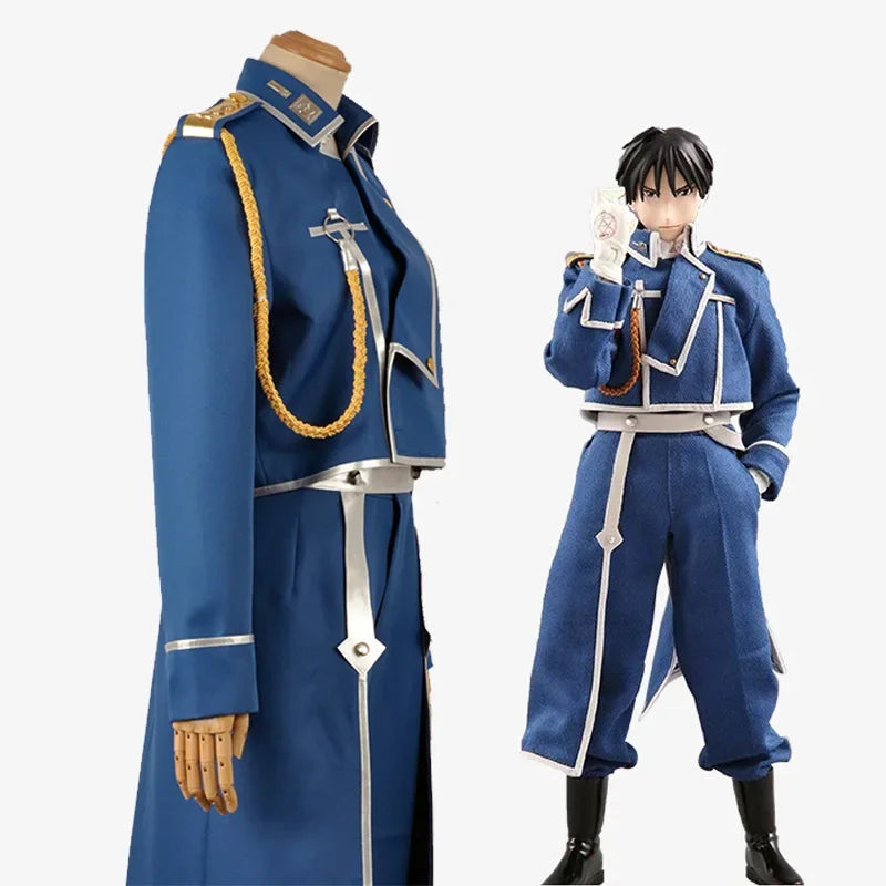 Roy Mustang complete military uniform with jacket, pants and apron. Perfect for cosplay or events