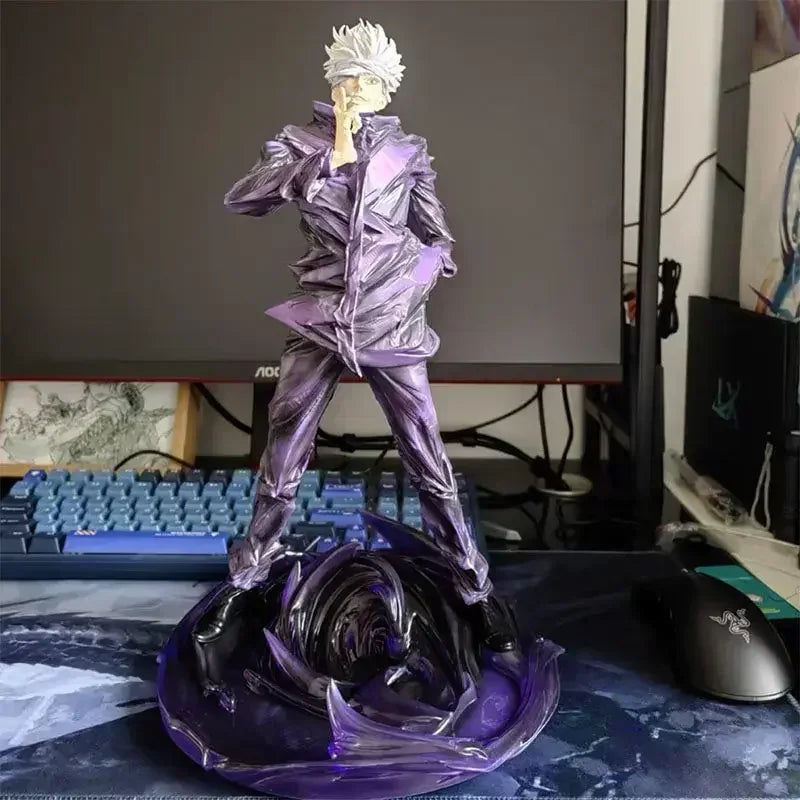 25cm Figurine Jujutsu Kaisen | Figurine de Gojo Satoru en action. Un modèle de collection parfait pour les fans de Jujutsu Kaisen. Avec des détails impressionnants, c’est un excellent choix pour décorer ou offrir en cadeau