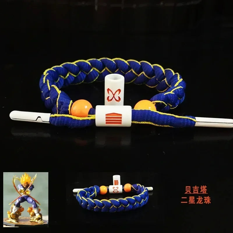 Bracelet tressé Dragon Ball | Bracelet tressé à la main représentant l'univers des personnages emblématiques de DBZ. Idéal comme accessoire ou cadeau pour les fans de Dragon Ball