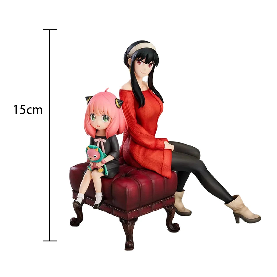 15cm Figurines SPY×FAMILY | Figurines représentant Anya et Yor Forger. Idéale comme décoration de table, cette figurine détaillée est parfaite pour les enfants et les fans de SPY×FAMILY. Un excellent choix de cadeau pour les amateurs d'anime