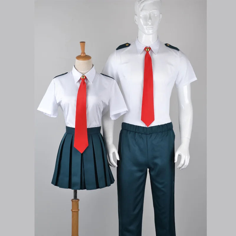 Cosplay complet UA Hero Academy de l'uniforme scolaire des héros de l'anime. Parfait pour les cosplay et les événements comme Halloween. Unisexe, idéal pour les fans de Boku No Hero Academia.