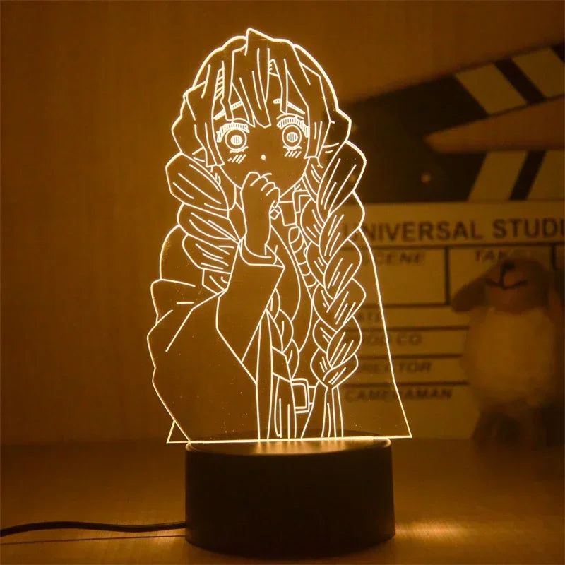 Lampe de Nuit 3D LED DEMON SLAYER | Lampe 3D LED représentant les personnages de Kimetsu no Yaiba parfaite pour illuminer une chambre avec une touche anime. Cette lampe est idéale comme décoration ou comme cadeau pour les enfants et les fans de l'anime