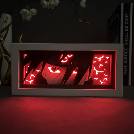 Cadre Lumineux LED 3D Naruto, découpe en papier, parfaite pour la décoration de chambre ou comme cadeau d'anniversaire