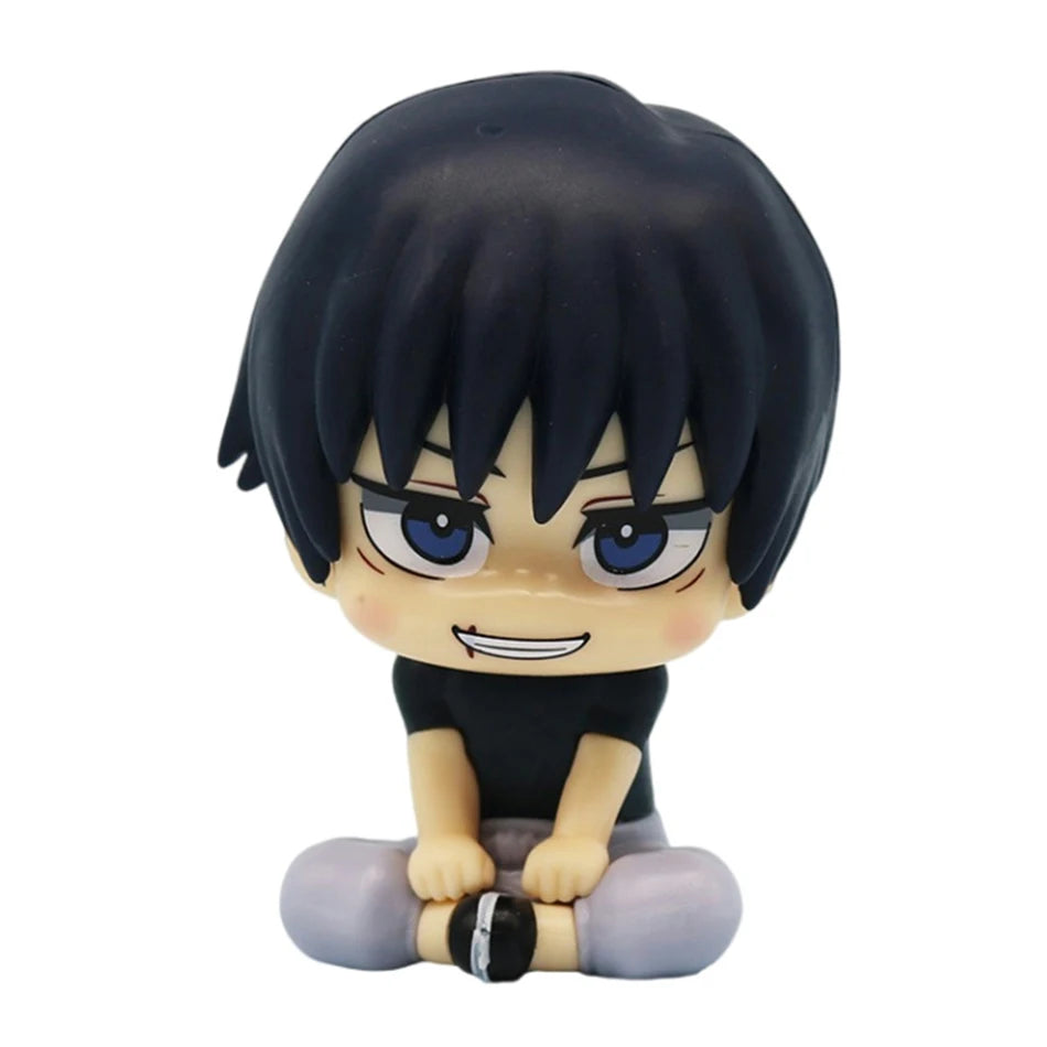 10cm Jujutsu Kaisen Figure | Pop figure representing Yuta Okkotsu, Toge Inumaki, Fushiguro Toji, Gojo Satoru and Geto Suguru. Perfect for Jujutsu Kaisen fans, this cute figure is ideal for collecting or as decoration. 