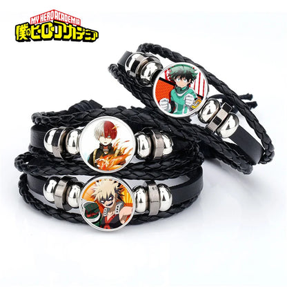 Ajoutez une touche de style héroïque à votre look avec ce bracelet inspiré de My Hero Academia. Fabriqué en cuir tressé, il présente un design créatif et est ajustable pour un confort optimal. Un excellent cadeau pour les fans de l'anime