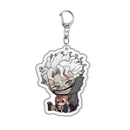 Ajoutez une touche de style anime à vos accessoires avec ces porte-clés en acrylique Dan Da Dan. Ces pendentifs polyvalents sont parfaits pour les sacs, clés ou collections