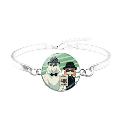 Pulsera ESPÍA×FAMILIAR | Pulsera de aleación inspirada en los personajes de Anya, Yor y Crepúsculo. La pulsera es ideal para los fans del anime, perfecta como accesorio de cosplay o como regalo. 