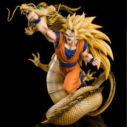 Figura de acción Dragon Ball de 20 cm | Goku Super Saiyan 3 Puño de Dragón. Modelo de coleccionista, ideal para fans y coleccionistas de Son Goku. 