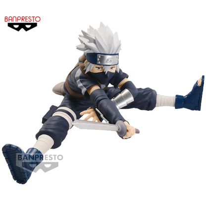 14cm Figurine Bandai Banpresto (édition Vibration Stars) Naruto | Modèle d'action animé de Kakashi Hatake enfant, ornement de collection en PVC. Idéal pour les fans de Naruto, parfait comme cadeau