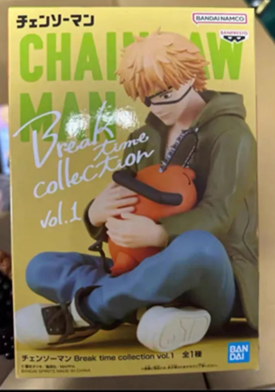 12cm Figurine Bandai Banpresto (Break Time Collection Vol. 1) Chainsaw Man | Modèle d'action de Denji & Pochita, parfait comme cadeau pour les collectionneurs et fans d'anime