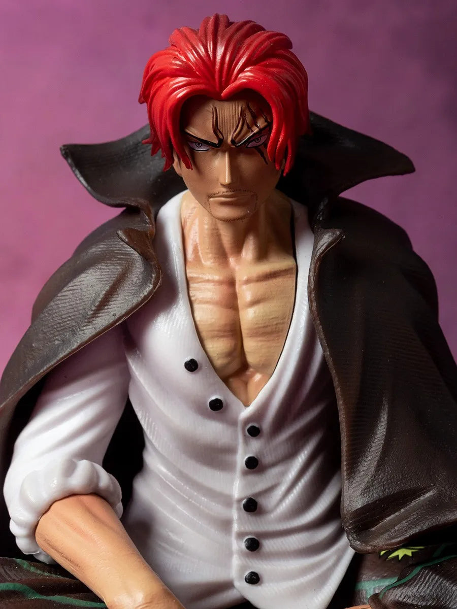 17cm Figurine One Piece | Figurine représentant Shanks le Roux, le célèbre Yonko. Parfaite pour les fans et collectionneurs, cette figurine est idéale pour décorer et enrichir toute collection d’anime