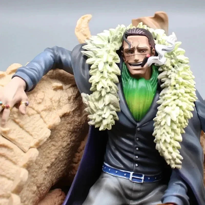 17cm Figurine One Piece | Crocodile dans une posture royale. Un modèle détaillé, capturant la puissance et l'élégance du personnage emblématique. Parfaite pour les collectionneurs et les fans de la série