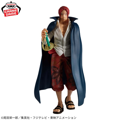 16cm Figurine BANDAI DXF THE Grandline One Piece | Figurine Bandai Banpresto DXF THE Grandline Men représentant Shanks le roux. Modèle en PVC détaillé, parfait pour les collections et les fans de One Piece