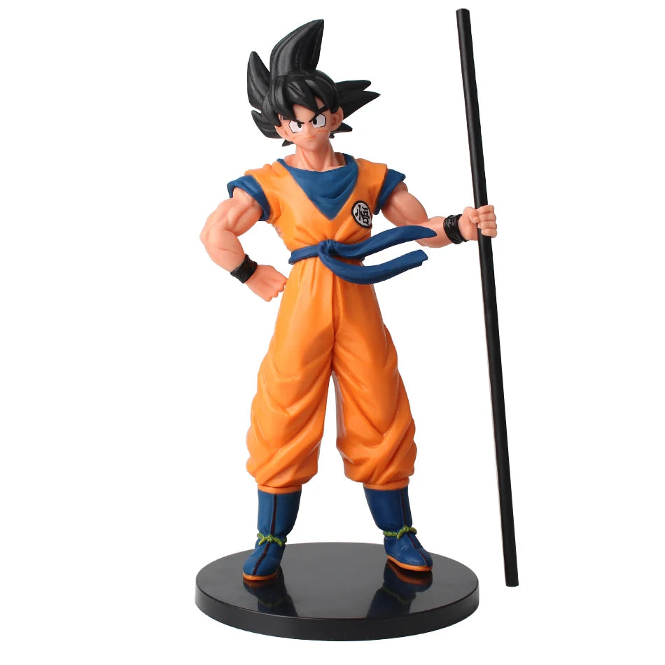 22cm Figurine Dragon Ball | Son Goku Saiyan modèle d'action avec son baton magique. Une pièce de collection incontournable pour les fans de Dragon Ball Z