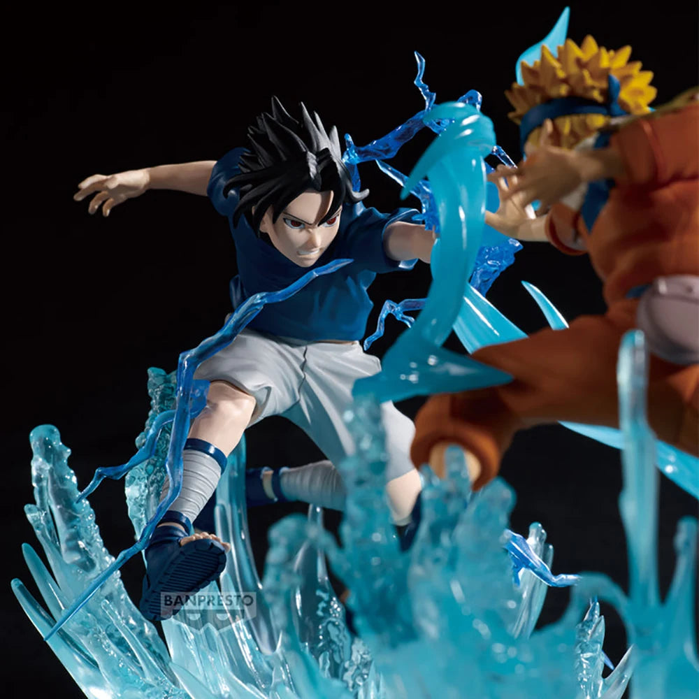 12cm Figurine Bandai Banpresto Combination Battle edition | Figurines originales d'action de Sasuke Uchiha et Naruto Uzumaki en plein combat. Modèles décoratifs parfaits pour les fans et les enfants