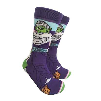 Chaussettes Dragon Ball  | Chaussettes en coton longues et respirantes avec imprimé des personnages de DBZ. Style hip-hop, idéales pour les amateurs de skateboard et les fans de Dragon Ball