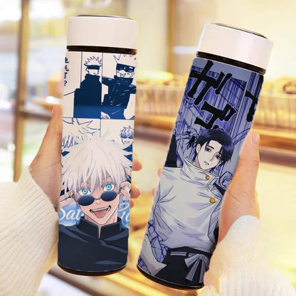 500ml Thermos Isotherme pour les fans de Jujutsu Kaisen, découvrez ce thermos isotherme inspiré conçu avec une grande capacité pour garder vos boissons à température idéale tout en affichant un design de votre personnage préféré