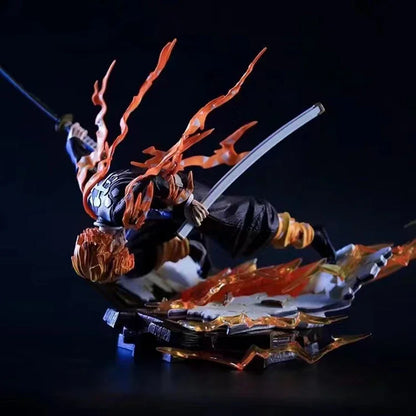 Figurines Demon Slayer | Figurines représentant Zenitsu, Kanroji, Akaza, Shinobu, Muichiro,  Kyojuro et Kokushibo. Parfaites pour décorer un bureau ou une étagère, ces figurines détaillées sont idéales pour les fans de Demon Slayer