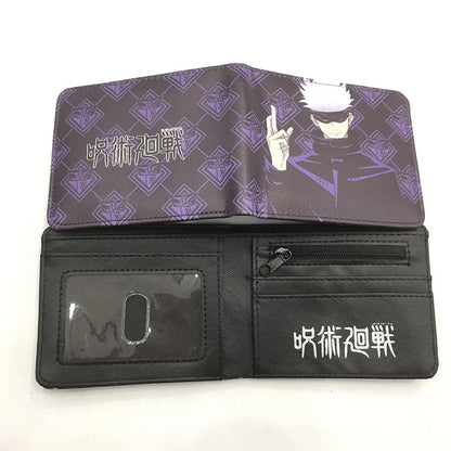 11.5x9cm Jujutsu Kaisen Wallet | Perfect bifold wallet for fans, this bifold design features compartments for bank cards, ID and change. Great for everyday use or as a cosplay accessory 