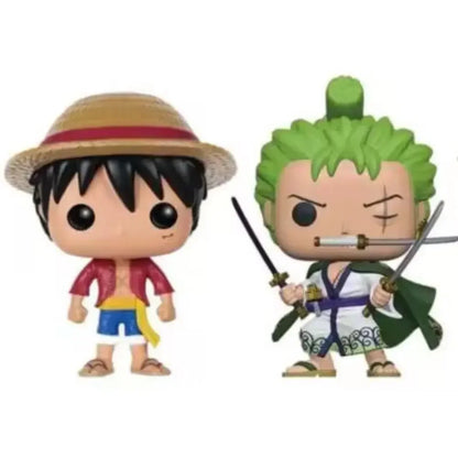 Lot de 4 Figurines POP | One Piece ensemble de 4 figurines incluant des personnages emblématiques de One Piece. Idéal pour les collectionneurs et comme cadeau pour les fans d'anime