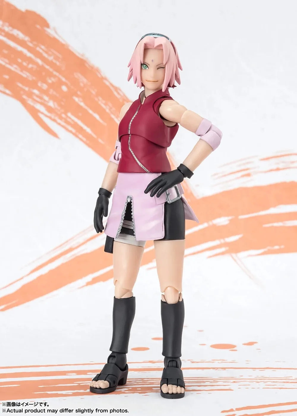 Figura 17cm Bandai SHFiguarts (Edición NarutoTop99) | Modelo de acción conjunta en PVC de Haruno Sakura, juguete ninja. Un regalo perfecto para fans y coleccionistas de Naruto.