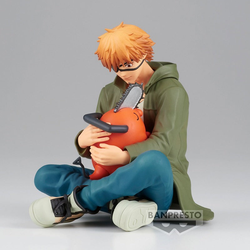 12cm Figurine Bandai Banpresto (Break Time Collection Vol. 1) Chainsaw Man | Modèle d'action de Denji & Pochita, parfait comme cadeau pour les collectionneurs et fans d'anime