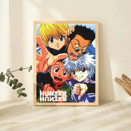 Póster de pared Hunter X Hunter | Póster en lienzo de estilo clásico japonés. ¡Ideal para decorar un dormitorio infantil o un espacio para fans de Hunter X Hunter! 