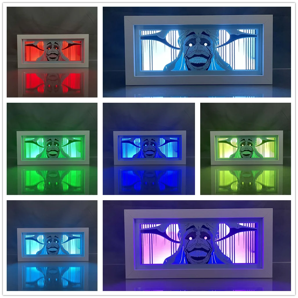 Caja de luz LED de nivelación individual | Caja de luz con recorte de papel que representa al Monarca de Solo Leveling. Ideal como decoración, juguete o regalo para niños y fanáticos del anime.