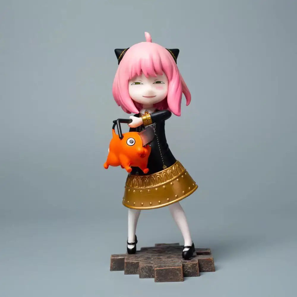 10-18cm Figurine SPY×FAMILY | Figurines collector en édition limitée représentant Anya Forger en tenue de cosplay des personnages de Chainsaw Man et One Piece. Ces figurines adorables et uniques sont parfaites pour les collectionneurs et les fans d'anime