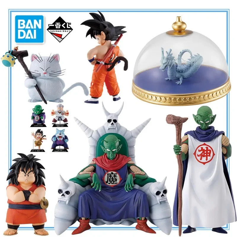 In Stock Bandai Original Anime Dragon Ball Ichiban Kuji Goku Piccolo Yajirobe Karin Sama Figures Collection Action Model Toys