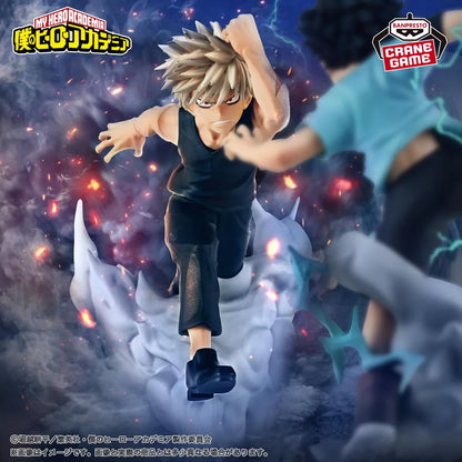 23cm Figurines BANDAI My Hero Academia | Figurines en PVC haute qualité représentant Bakugo Katsuki et Midoriya Izuku en mode combat. Parfaites pour les fans de l'anime et les collectionneurs