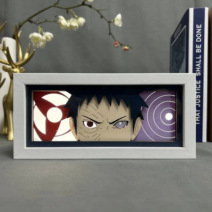 Cadre Lumineux LED 3D Naruto, découpe en papier, parfaite pour la décoration de chambre ou comme cadeau d'anniversaire