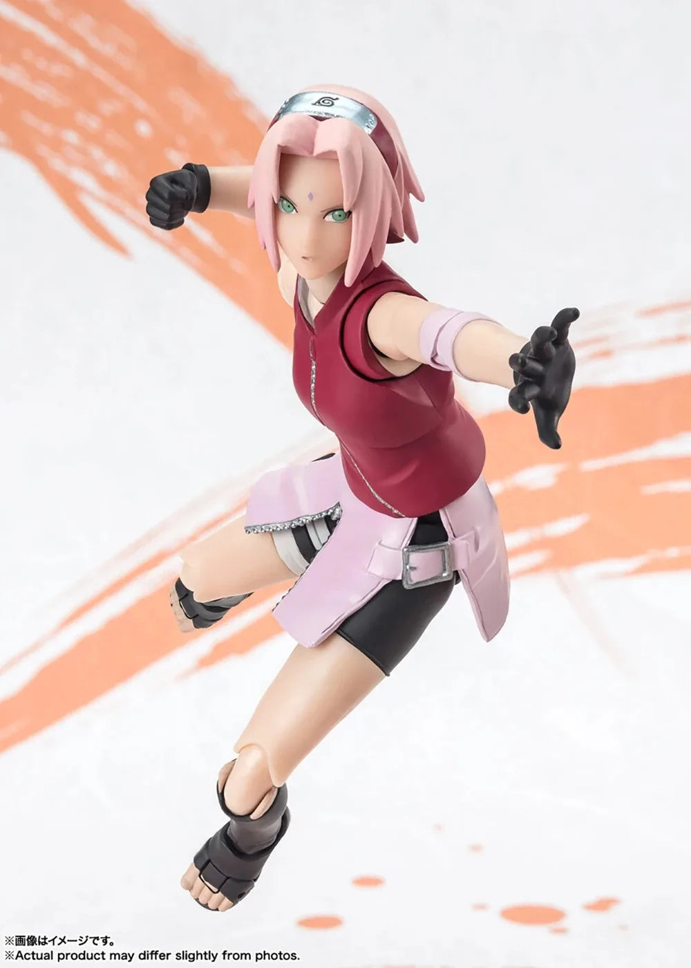 Figura 17cm Bandai SHFiguarts (Edición NarutoTop99) | Modelo de acción conjunta en PVC de Haruno Sakura, juguete ninja. Un regalo perfecto para fans y coleccionistas de Naruto.