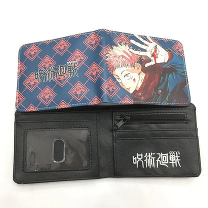 11.5x9cm Jujutsu Kaisen Wallet | Perfect bifold wallet for fans, this bifold design features compartments for bank cards, ID and change. Great for everyday use or as a cosplay accessory 