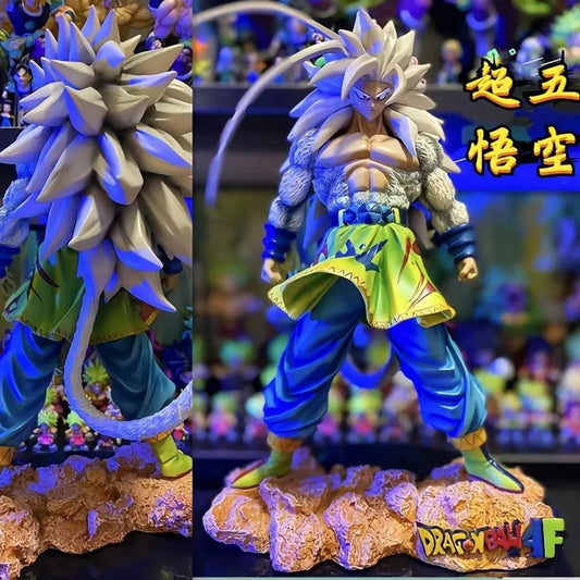 Figura Dragon Ball 27cm | Son Goku 4 AF: Raro modelo de coleccionista que representa a Goku en Super Saiyan 5. Una estatua imponente y detallada, perfecta para coleccionistas y un regalo ideal para los fans del anime. 