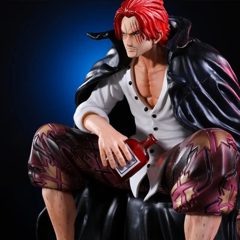 17cm Figurine One Piece | Figurine représentant Shanks le Roux, le célèbre Yonko. Parfaite pour les fans et collectionneurs, cette figurine est idéale pour décorer et enrichir toute collection d’anime