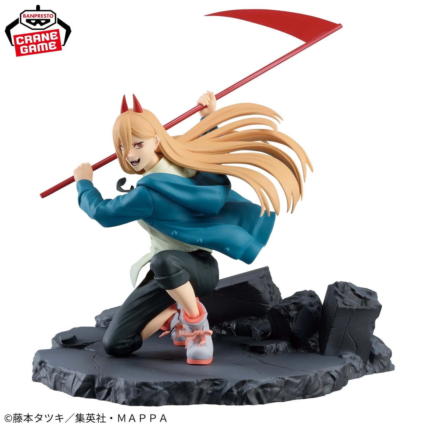 12-14cm Figurine Originale Bandai Banpresto (édition Vibration Stars) Chainsaw Man | Modèles en PVC de Denji et Power en pleine action. Parfaits comme jouets d'action, cadeaux ou objets de collection pour les fans