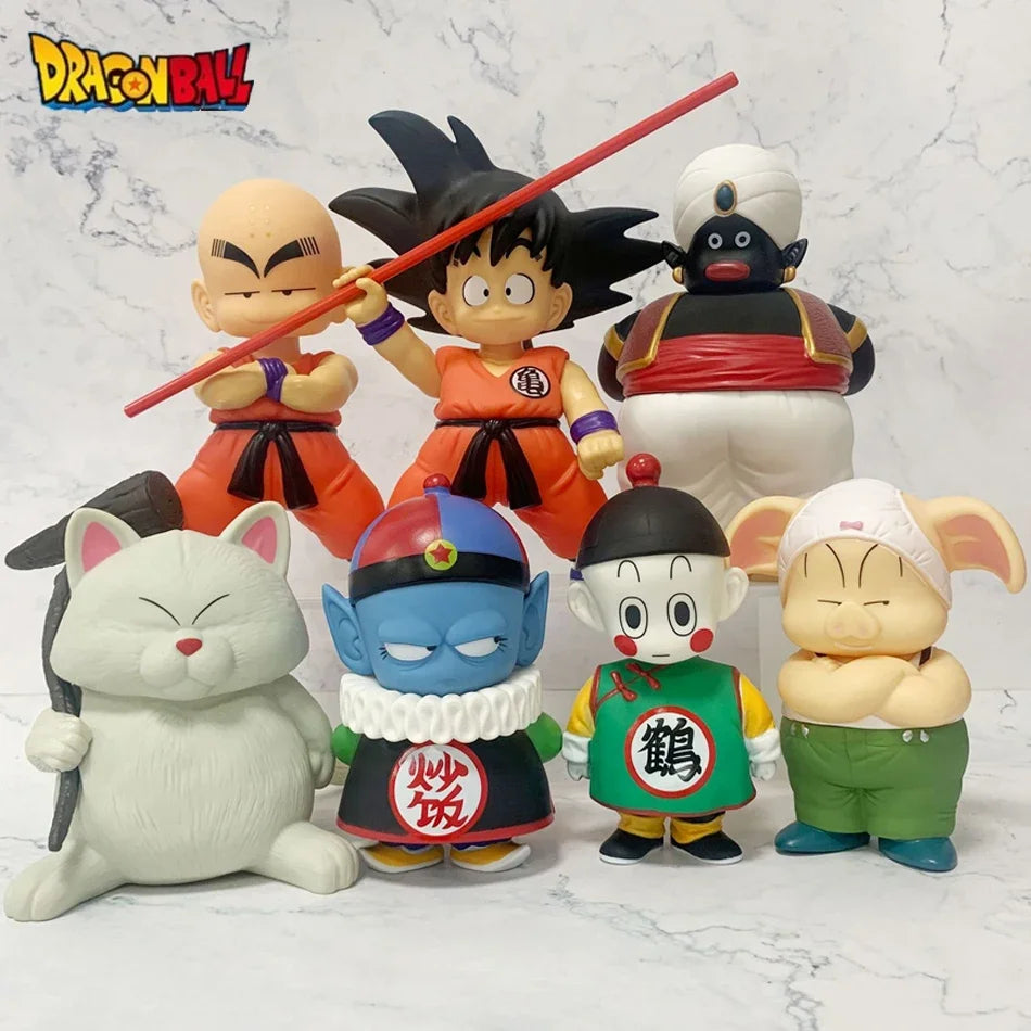 14-21cm Figurines Dragon Ball | Figurines : Goku, Pilaf, Chaozu, Oolong, Karin Sama et Mr. Popo. Parfaites pour les collections ou comme cadeau pour les fans de Dragon Ball