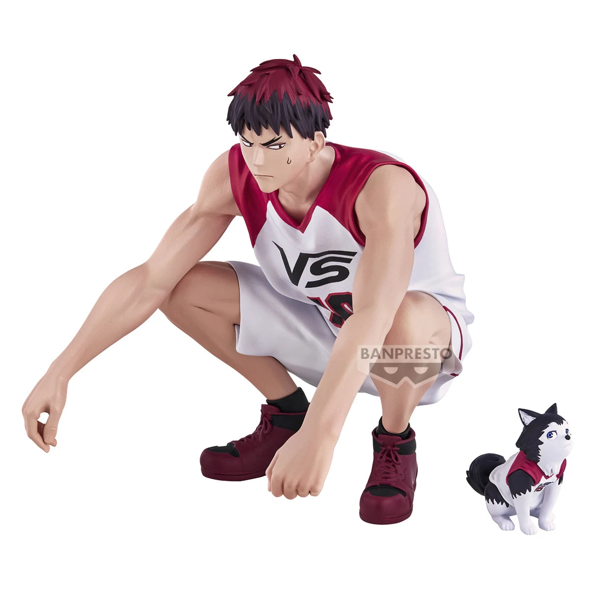 Figurines BANDAI BANPRESTO Kuroko's Basketball LAST GAME | Figurines d'anime de Kuroko, Kagami, Aomine, Akashi, Murasakibara, Kise et Midorima en position décontractée avec le chiot Kuro Junior. Idéal pour les fans et collectionneurs