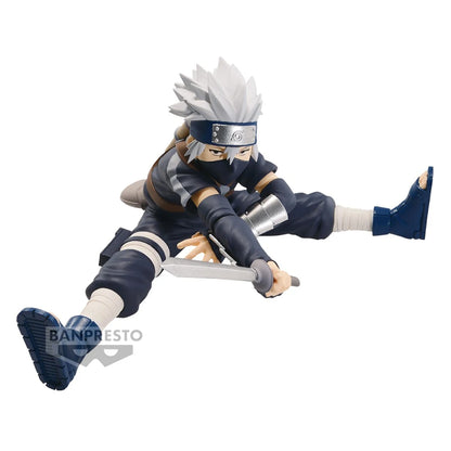 14cm Figurine Bandai Banpresto (édition Vibration Stars) Naruto | Modèle d'action animé de Kakashi Hatake enfant, ornement de collection en PVC. Idéal pour les fans de Naruto, parfait comme cadeau