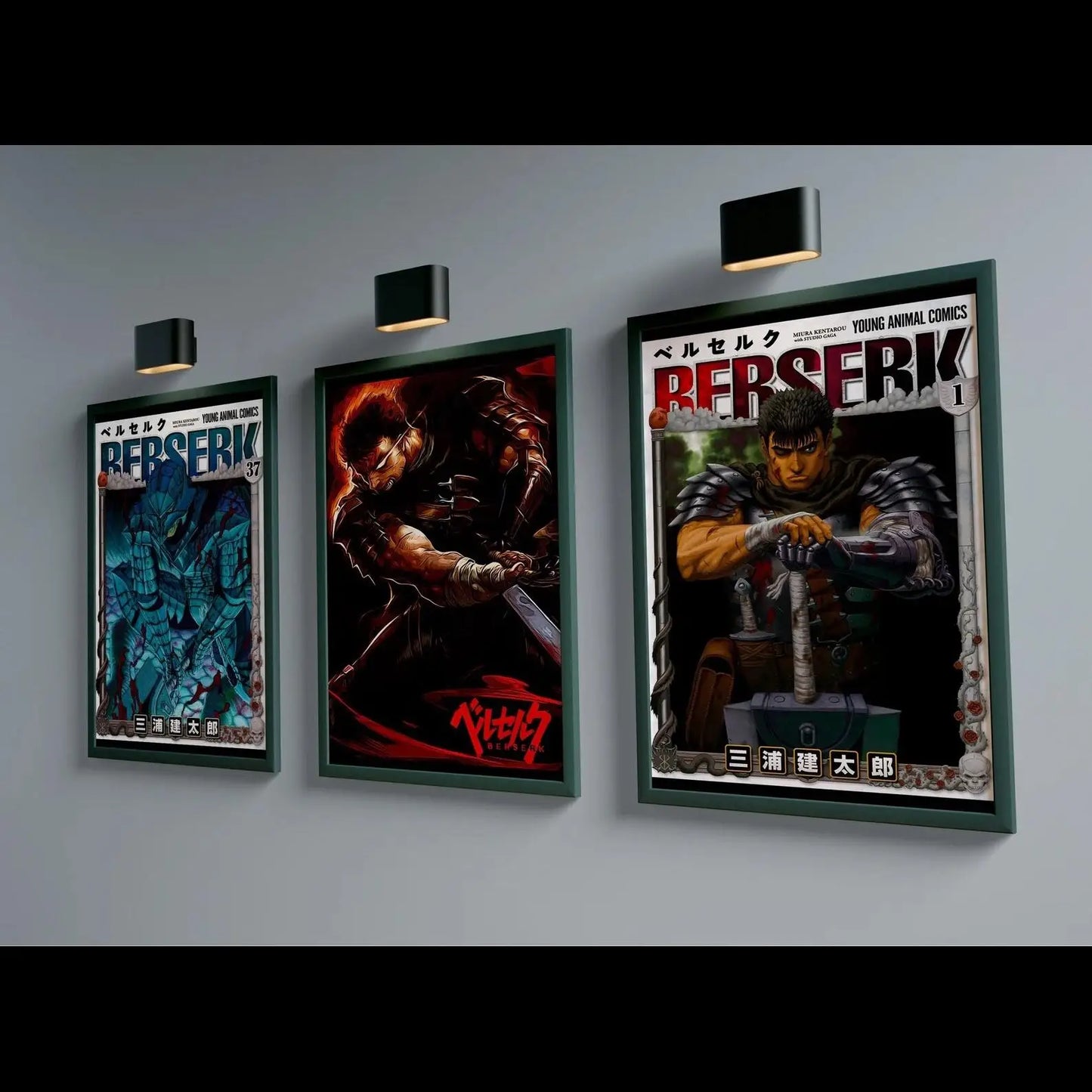 Berserk Guts-Póster artístico de pared inspirado en videojuegos, lienzo impreso de Anime para decoración del hogar y sala de estar