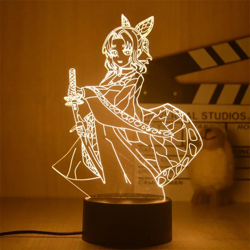 Lampe de Nuit 3D LED DEMON SLAYER | Lampe 3D LED représentant les personnages de Kimetsu no Yaiba parfaite pour illuminer une chambre avec une touche anime. Cette lampe est idéale comme décoration ou comme cadeau pour les enfants et les fans de l'anime