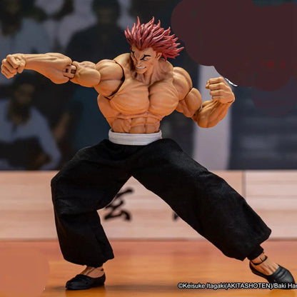 18cm Figurine BAKI | Figurine d'action articulée représentant Hanma Yujirō. Modèle de collection détaillé et parfait comme cadeau pour les fans de Baki