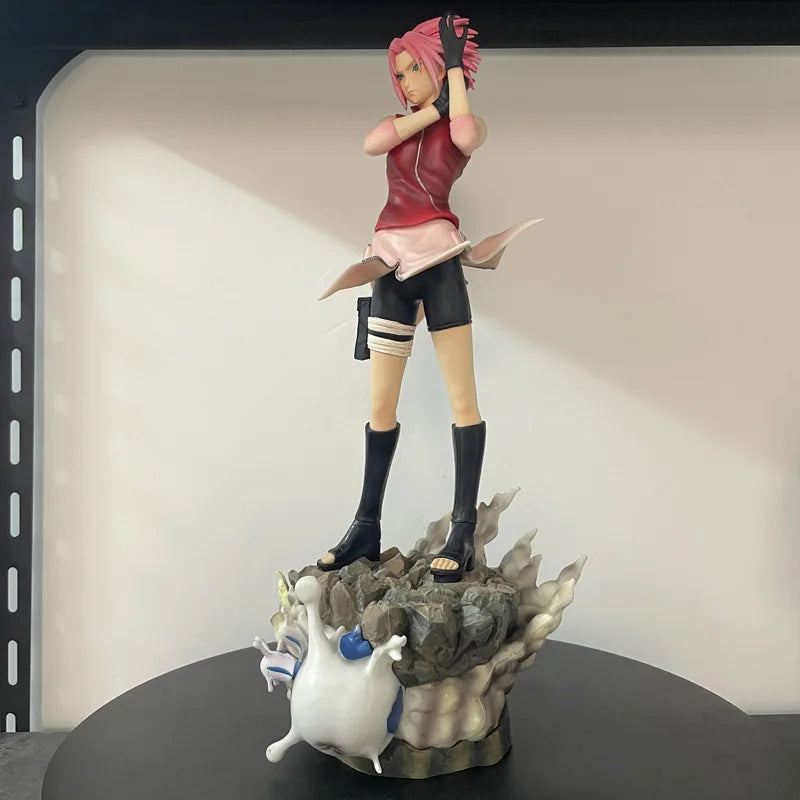 Figura Naruto de 36cm | Sakura y Hinata en modo batalla. Ideal para coleccionistas y como regalo para fans del anime. 