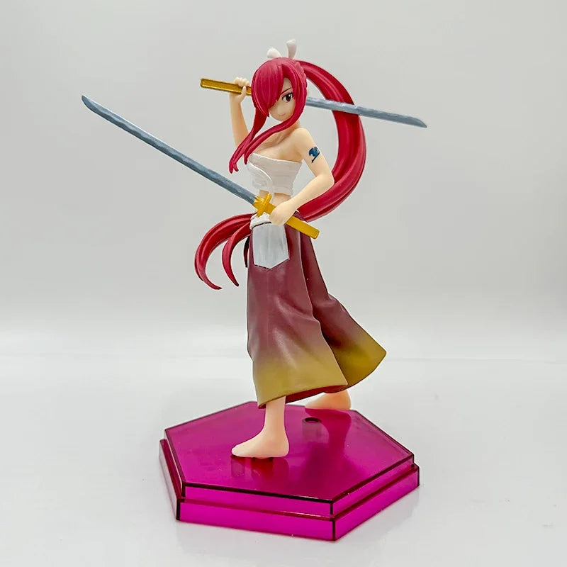 17-19cm Figurine Fairy Tail | Figurine POP UP PARADE d'Erza Scarlet et Lucy dans ses transformations Taureau et Verseau. Modèles détaillés, parfait pour les fans et les collectionneurs d'anime