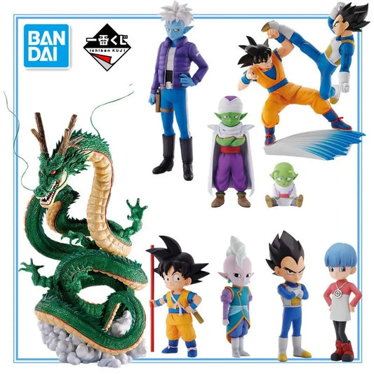 In Stock BANDAI Dragon Ball DAIMA Ichiban Kuji Glorio Goku Shin Vegeta Bulma Dende PVC Anime Action  Figure Model Toys Gifts