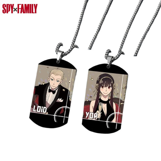 Collar ESPÍA×FAMILIAR | Collar de cosplay inspirado en Spy x Family, con un colgante que representa a los miembros de la familia Forger. Esta elegante joyería es perfecta para las fanáticas del anime, ideal como accesorio de cosplay o como regalo.