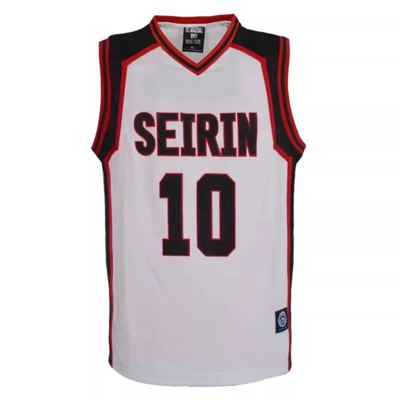 Ensemble Maillot et Short Kuroko no Basket Seirin | Uniforme de basket Seirin inspiré de l'équipe du duo iconique Kuroko Tetsuya (#11) et Kagami Taiga (#10). Ensemble comprenant un t-shirt et un short. Idéal pour le cosplay ou le sport